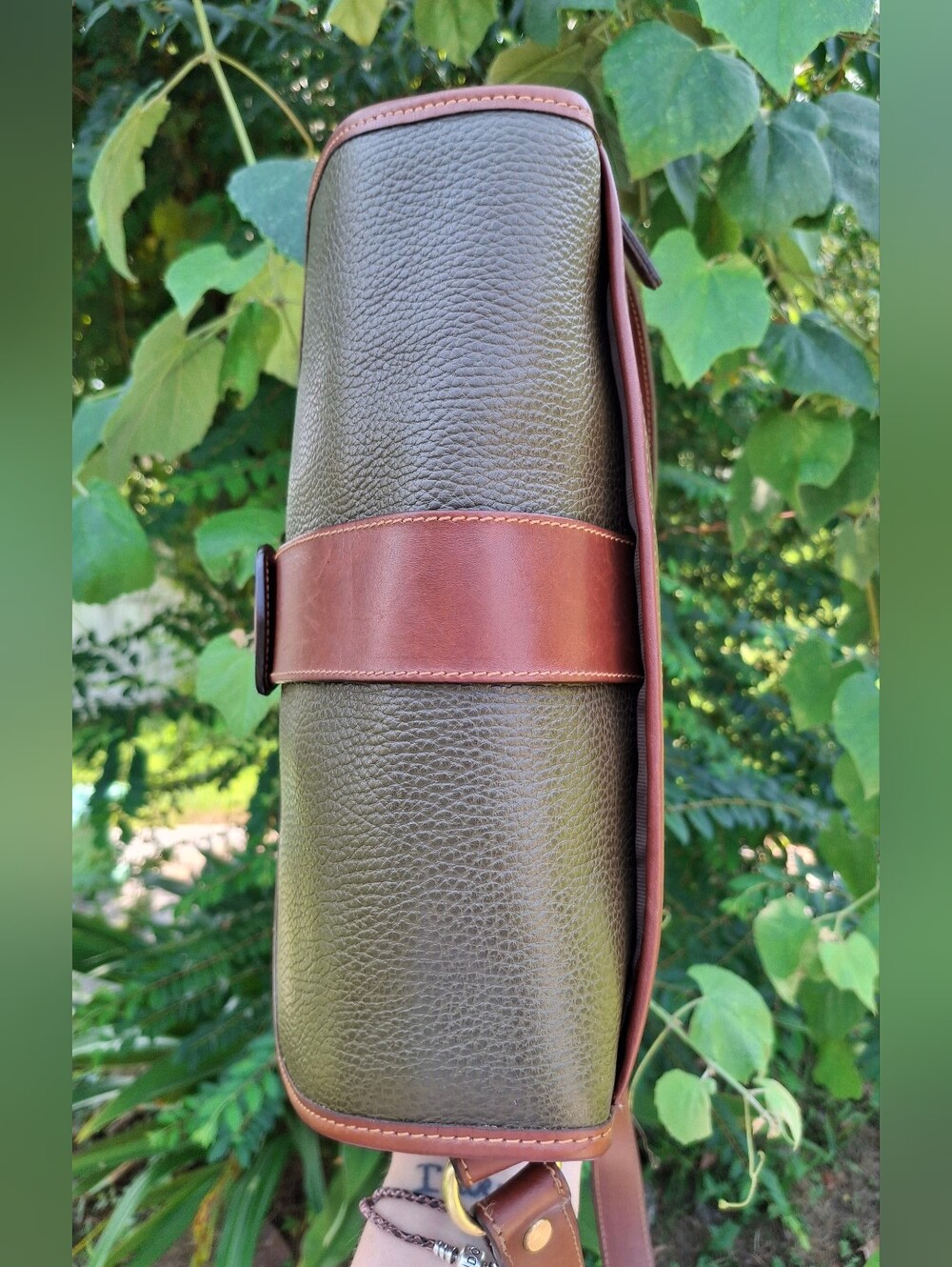 VTG 1995 Coach Glenwood Sheridan Olive/British Tan Shoulder/Crossbody Bag #4225 - Picture 10 of 16